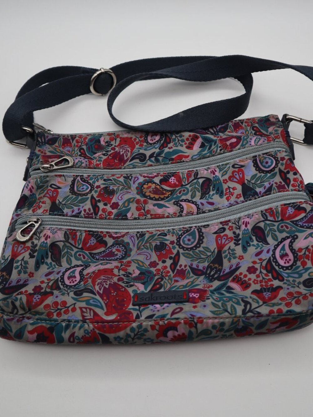 Sakroots Basic Crossbody Bag Purse Artist Circle Enchanted Woodland Print Boho